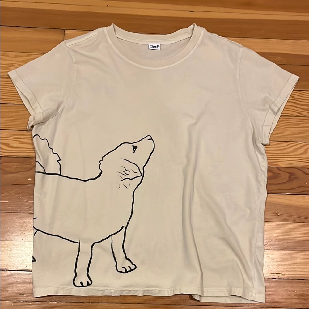 Clare V graphic tee.  Sz. M